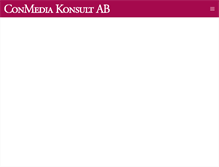 Tablet Screenshot of conmedia.se